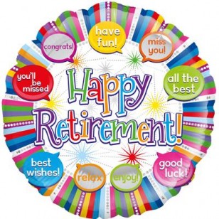 Happy Retirement Speech Bubble Balloon